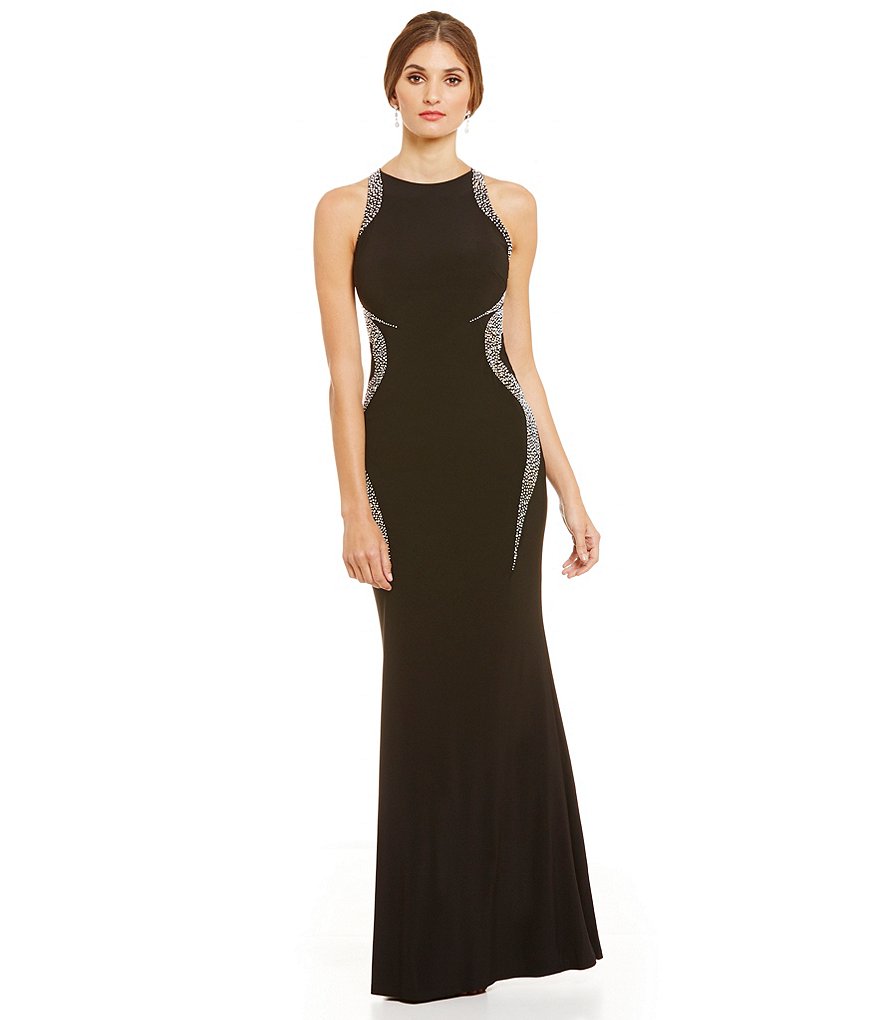 Cachet Beaded Caviar Jersey Dress