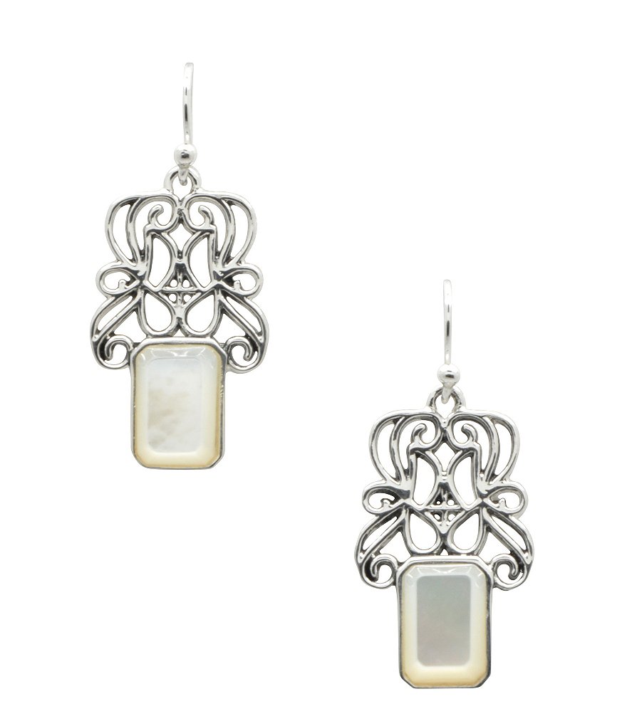 Calvary Sterling Silver & Mother-of-Pearl Drop Earrings
