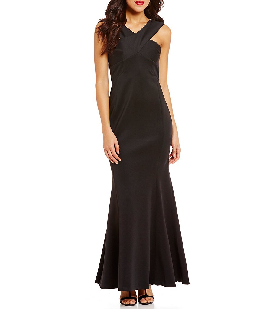 Calvin Klein Long X-Neck Scuba Sleeveless Gown