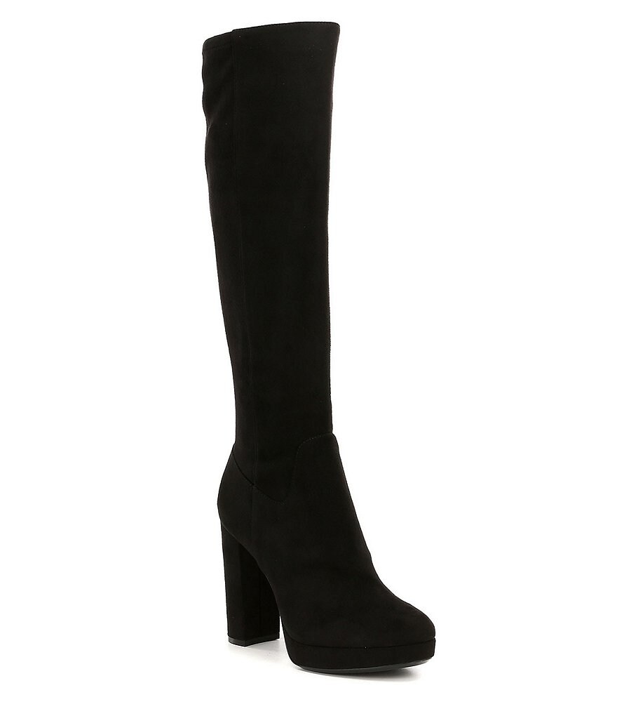 Calvin Klein Mailia Microsuede Block Heel Tall Boots