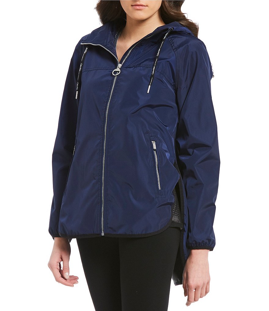 Calvin Klein Performance Crossover Back Hooded Windbreaker Jacket