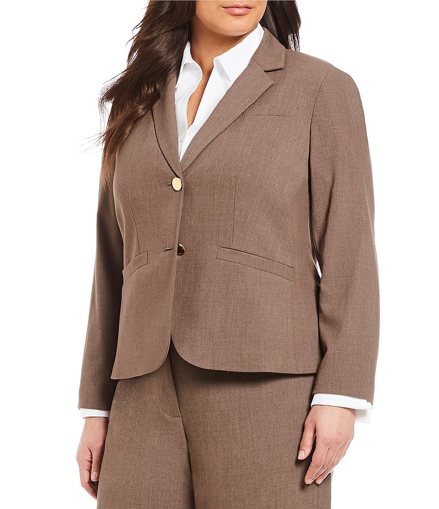 Calvin Klein Plus 2 Button Luxe Notch Collar Jacket