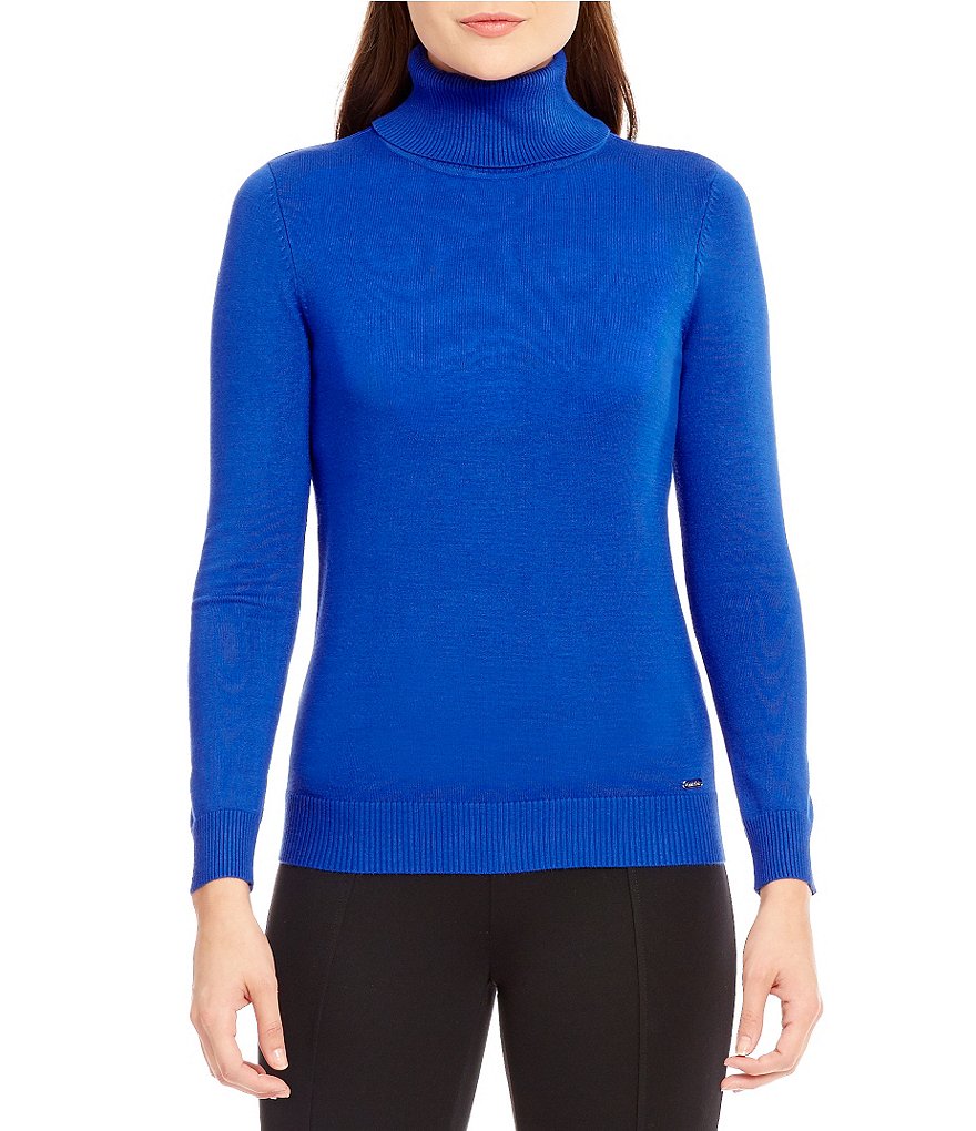 Calvin Klein Ribbed Fine Gauge Turtleneck Sweater