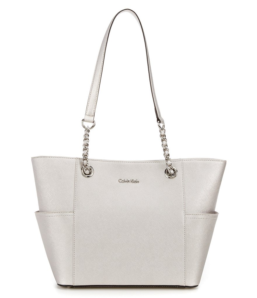Calvin Klein Saffiano Chain Tote