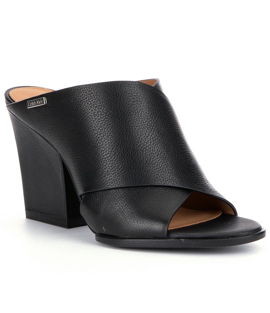 Calvin Klein Warner Peep-Toe Mules