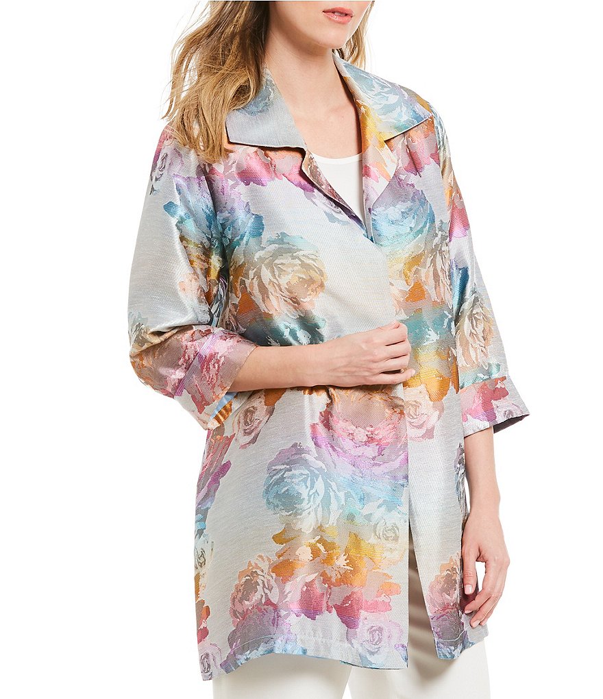 Caroline Rose Ombre Rose Jacquard Jacket