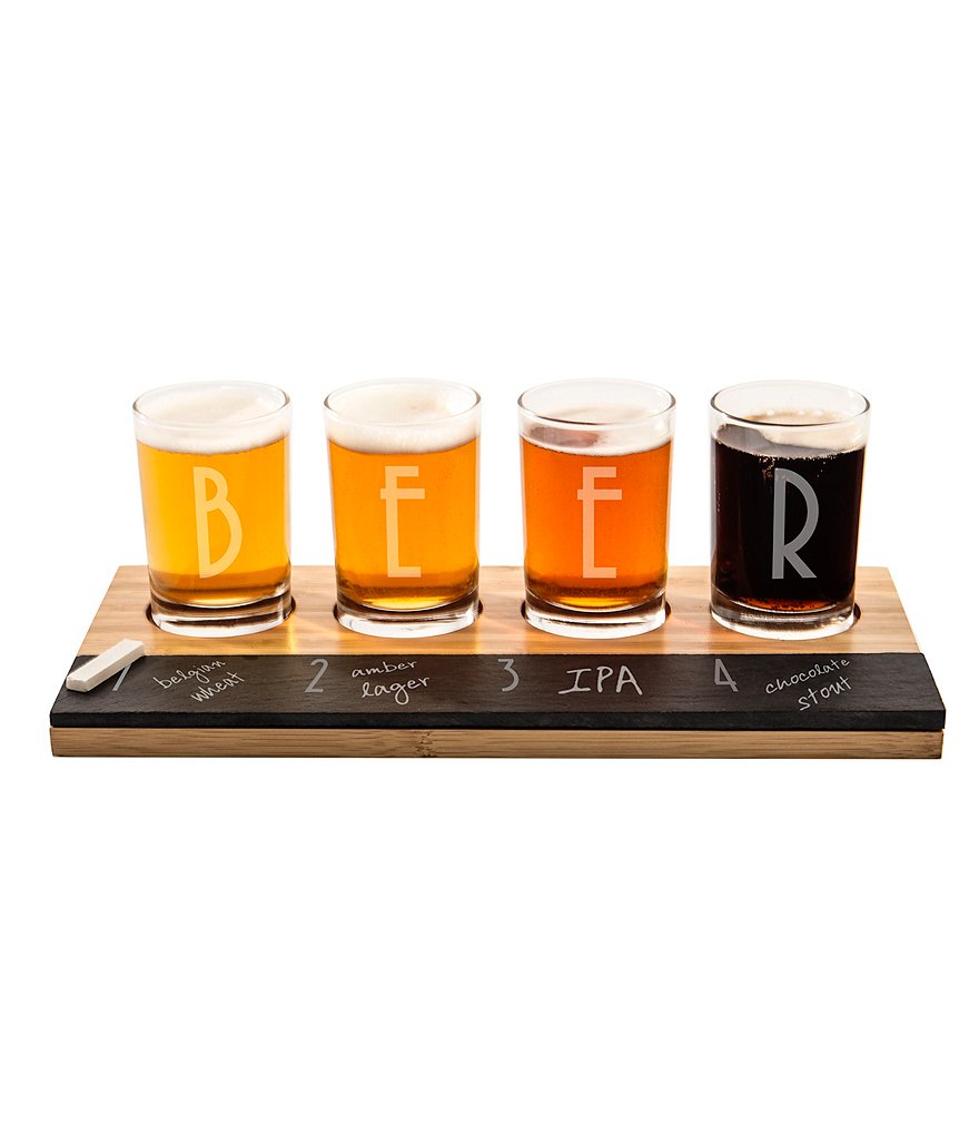 Cathy's Concepts Bamboo & Slate Craft Beer Tasting Flight