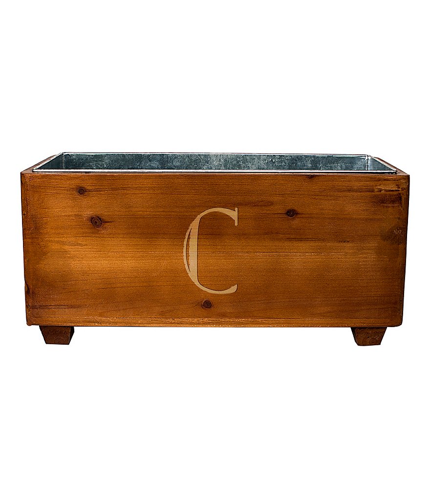 Cathy's Concepts Initial Wooden Wine Trough