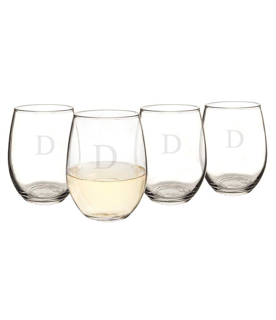Cathy's Concepts Personalized 21-oz. Stemless Wine Glass, Set of 4