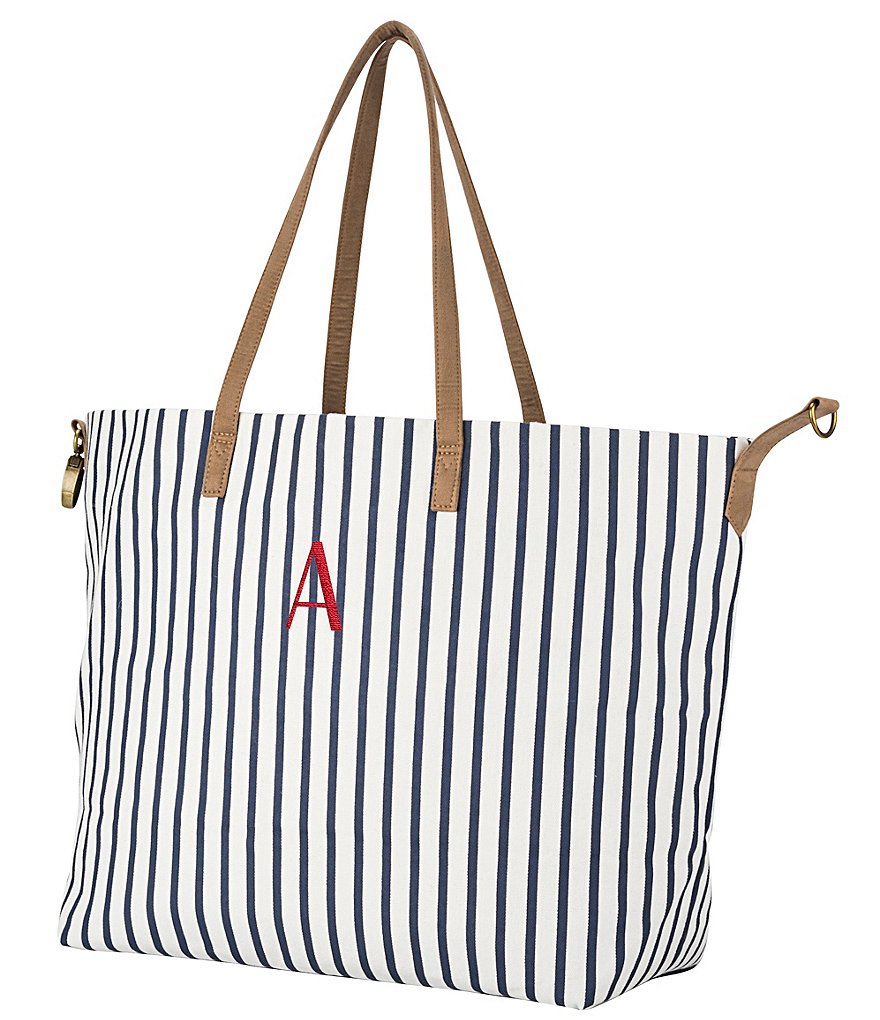 Cathy's Concepts Personalized Striped Overnight Tote