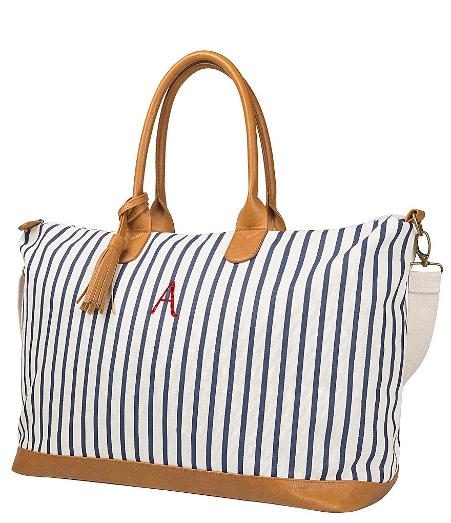 Cathy's Concepts Personalized Striped Weekender Tote