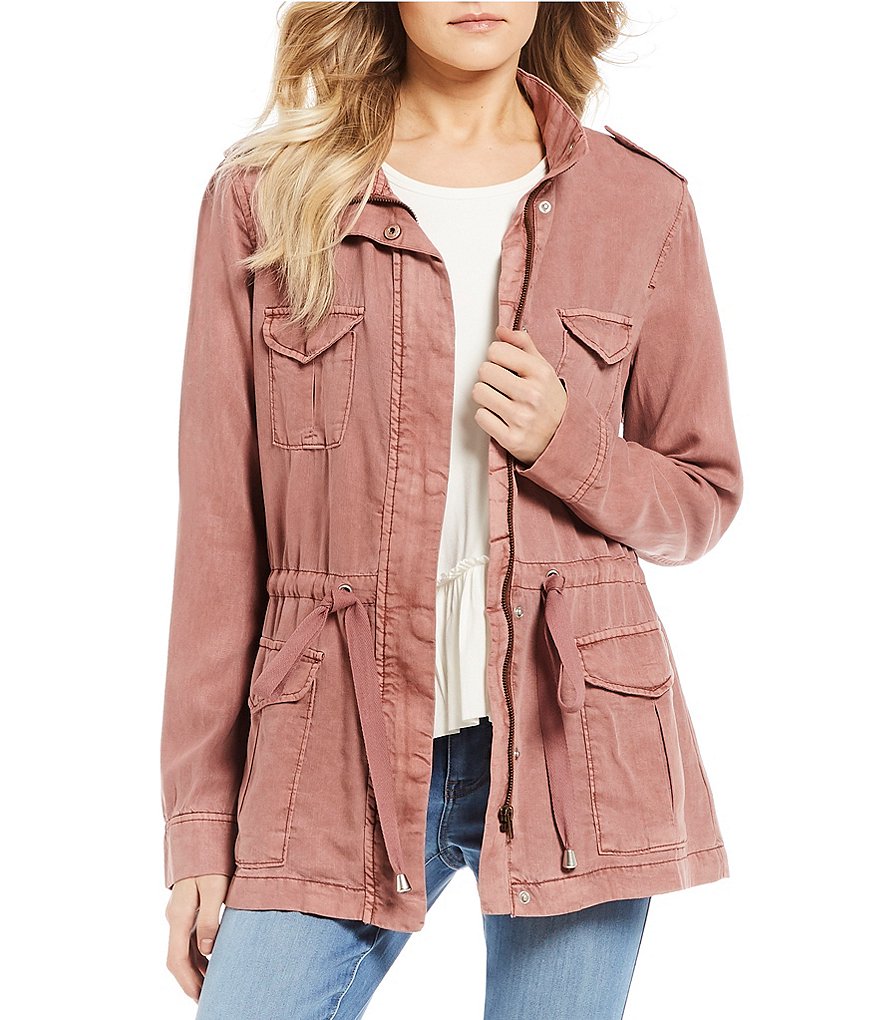Celebrity Pink Vintage Washed Military Jacket