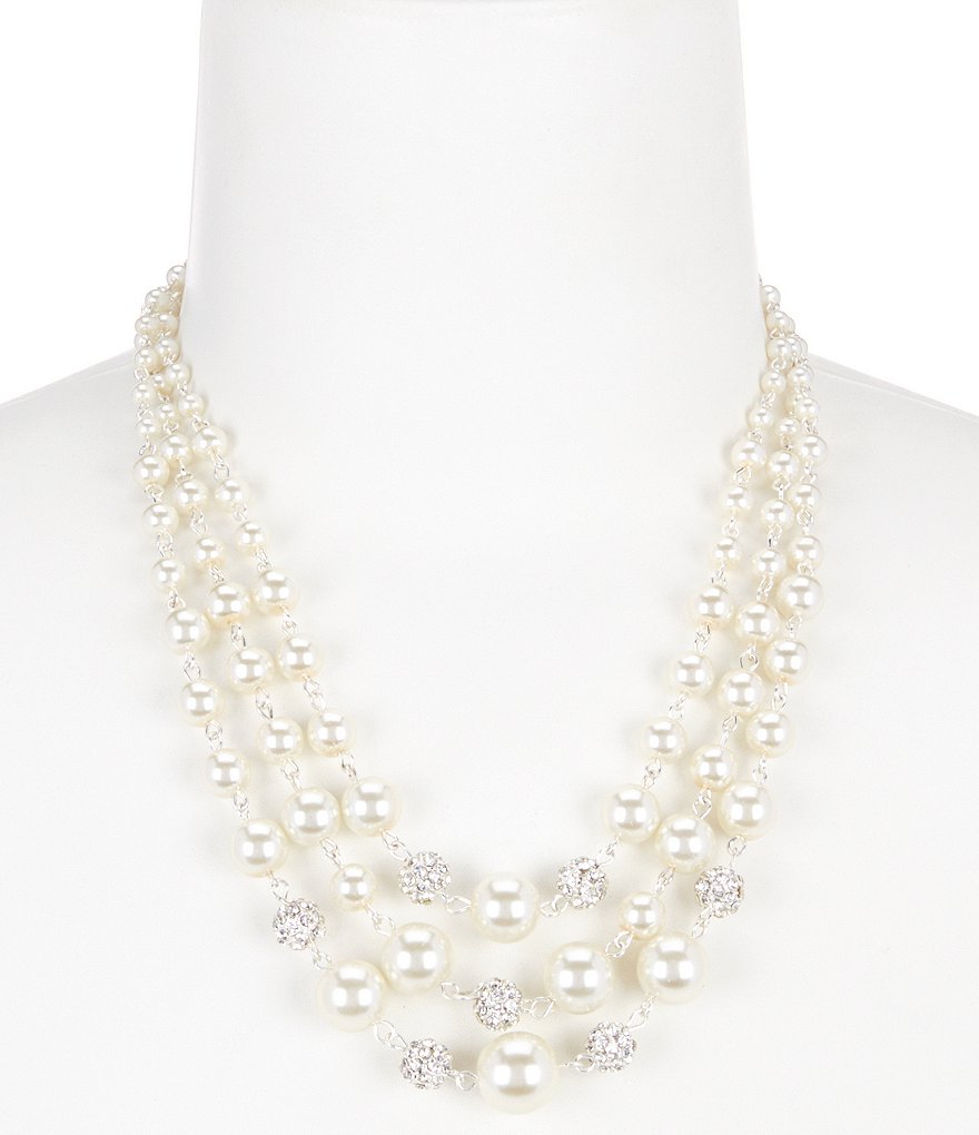 Cezanne Fireball & Faux-Pearl Multi-Strand Necklace