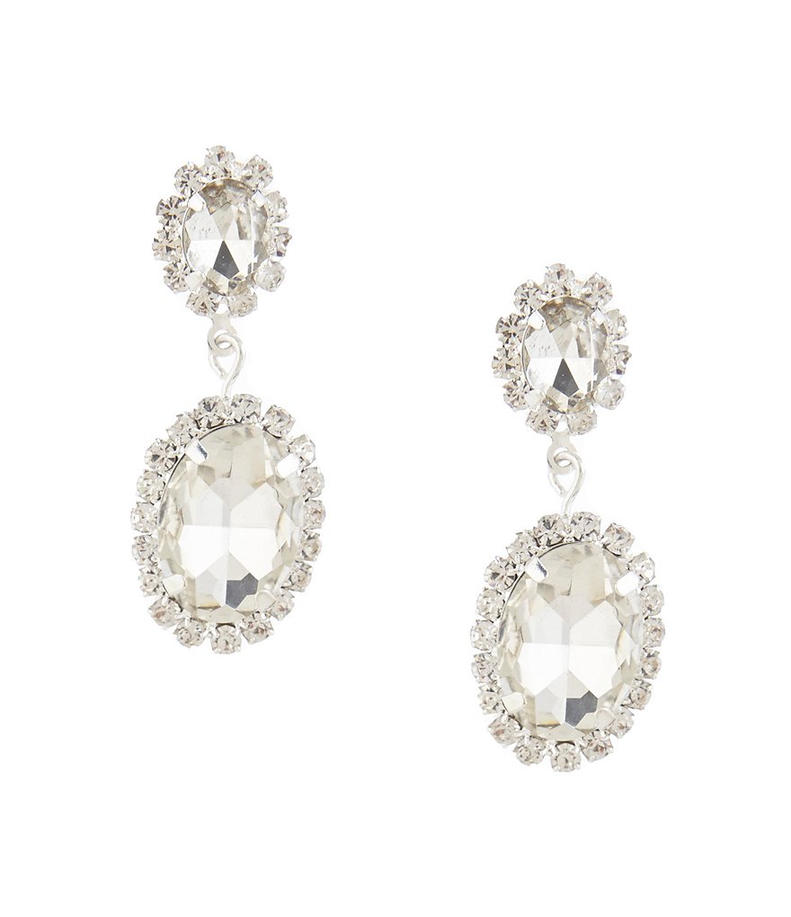 Cezanne Montana Blue Rhinestone Drop Earrings