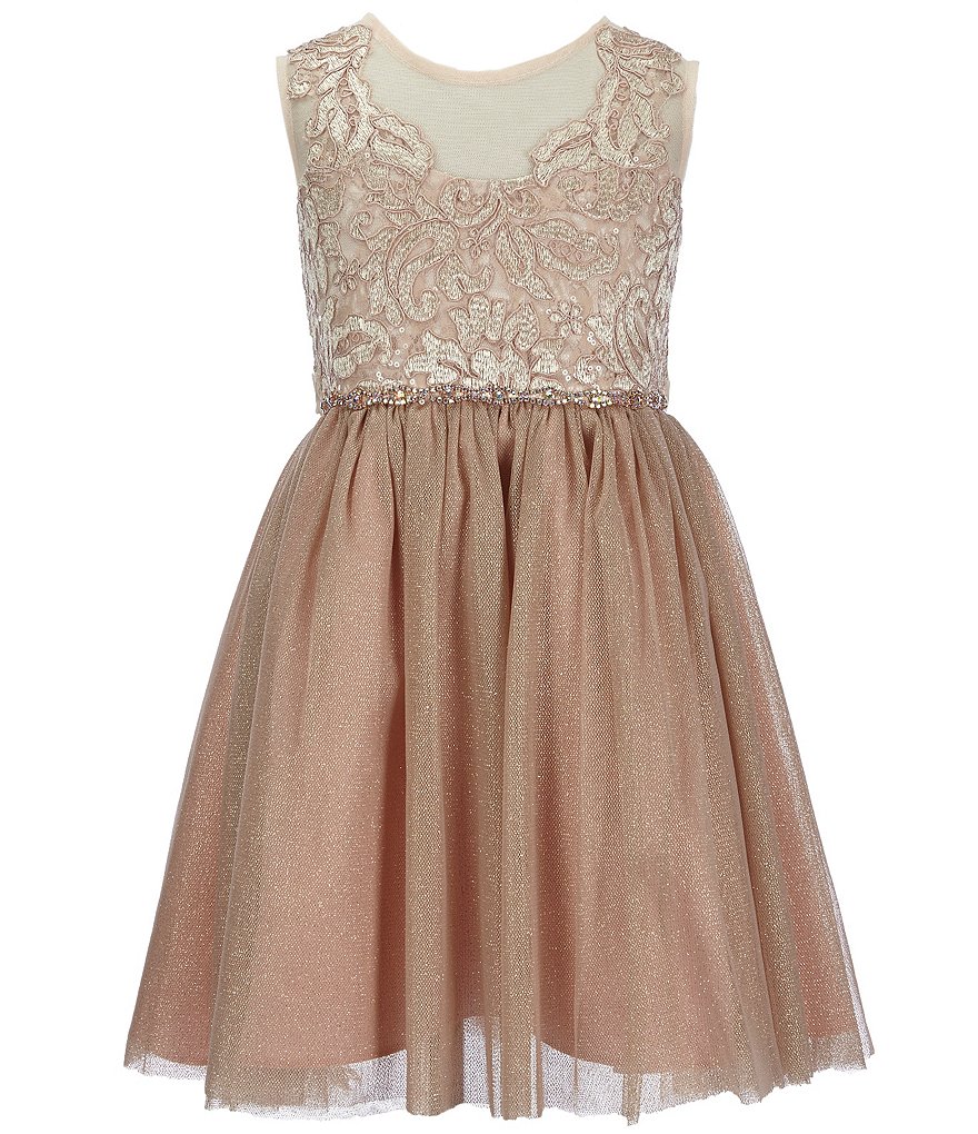 Chantilly Place Big Girls 7-16 Lace Beaded Dress