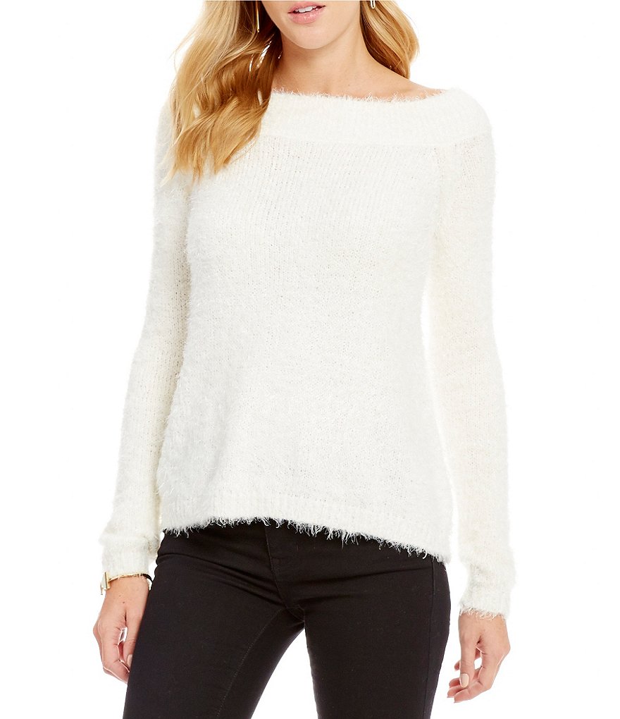 Chelsea & Violet Off-The-Shoulder Long Sleeve Sweater
