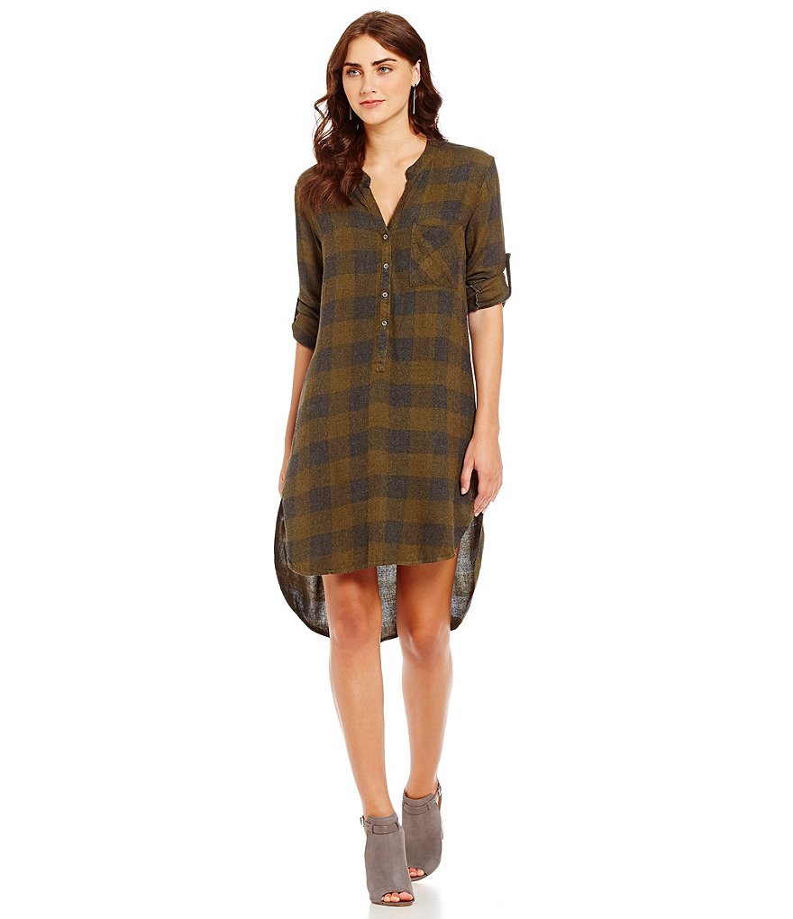 Chelsea & Violet Plaid Pullover Dress