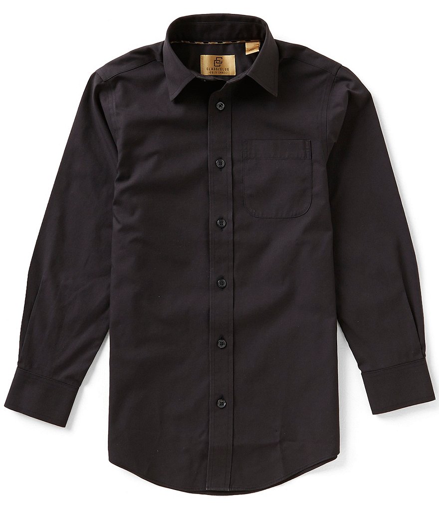 Class Club Gold Label Big Boys 8-20 Non-Iron Solid Button-Front Dress Shirt