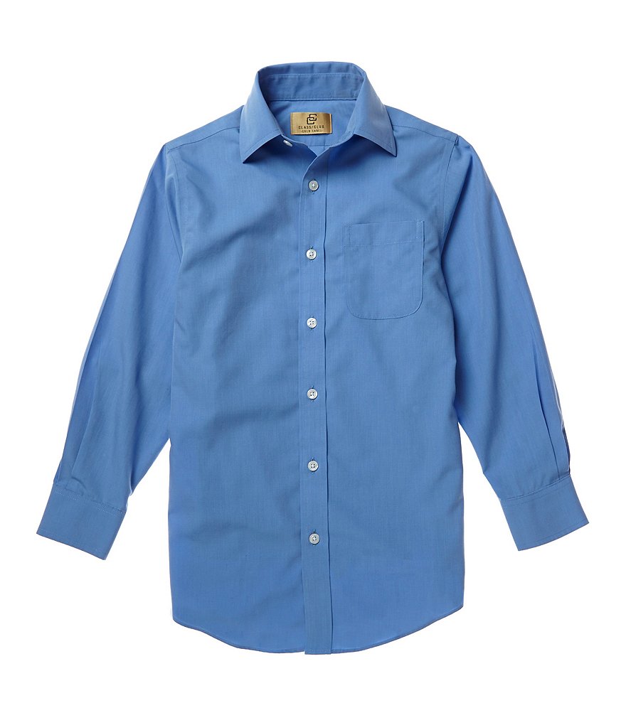 Class Club Gold Label Big Boys 8-20 Solid Dress Shirt