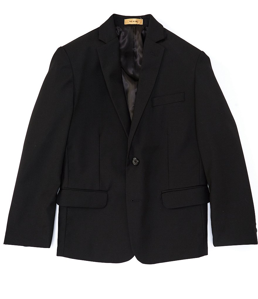 Class Club Gold Label Bog Boy 10-18 Husky Black Blazer