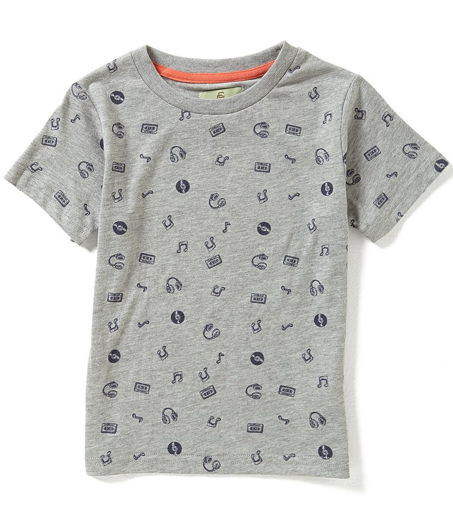 Class Club Little Boys 2T-7 Music-Print Short-Sleeve Tee