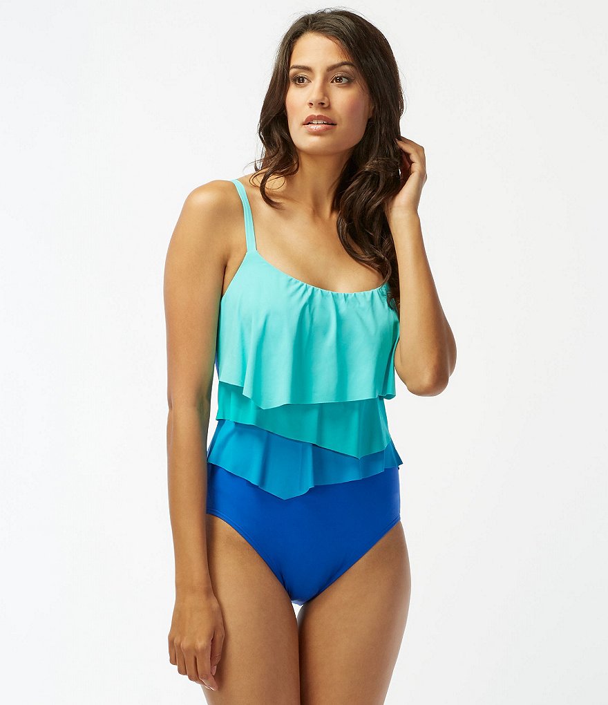 Coco Reef Aura Ruffle Maillot One-Piece Swimsuit