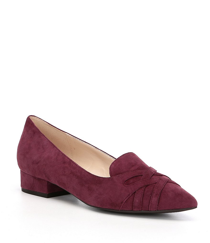 Cole Haan Blakeli Suede Skimmer Block Heel Flats