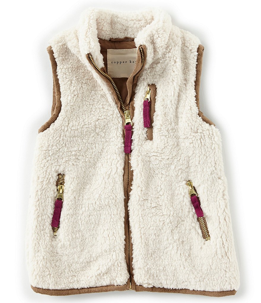 Copper Key Little Girls 2T-6X Teddy Faux Fur Vest
