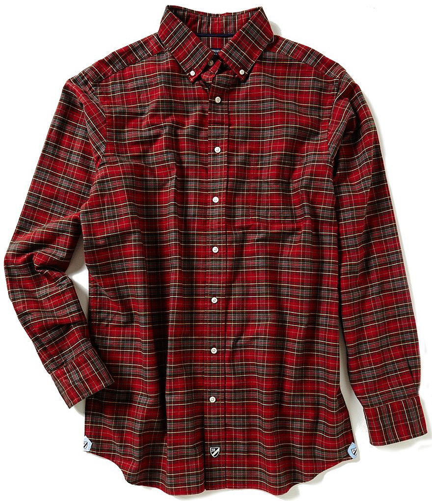Cremieux Big & Tall Long-Sleeve Plaid Oxford Woven Shirt