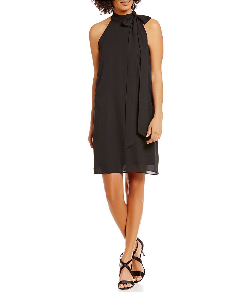 Cremieux Fabby Bow Mock Neck Sleeveless Dress
