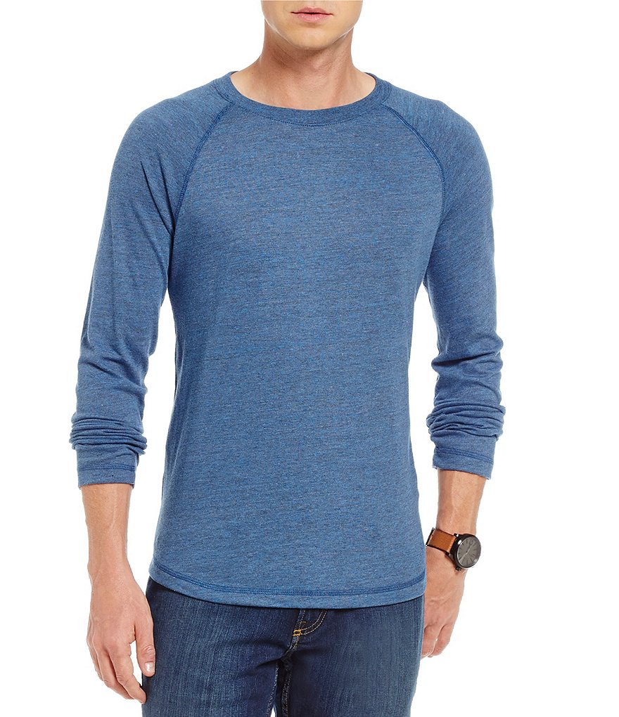 Cremieux Jeans Heathered Knit Raglan Long-Sleeve Tee