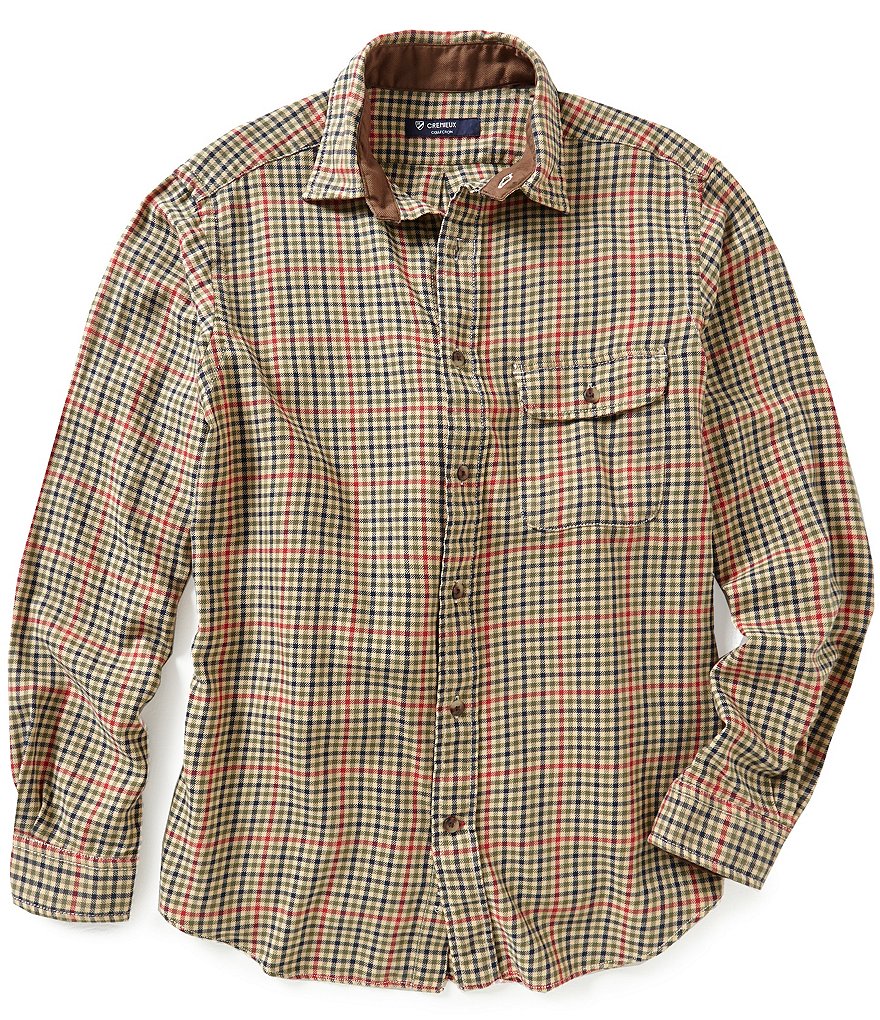 Cremieux Highland Peaks Collection Elbow Patch Check Woven Shirt