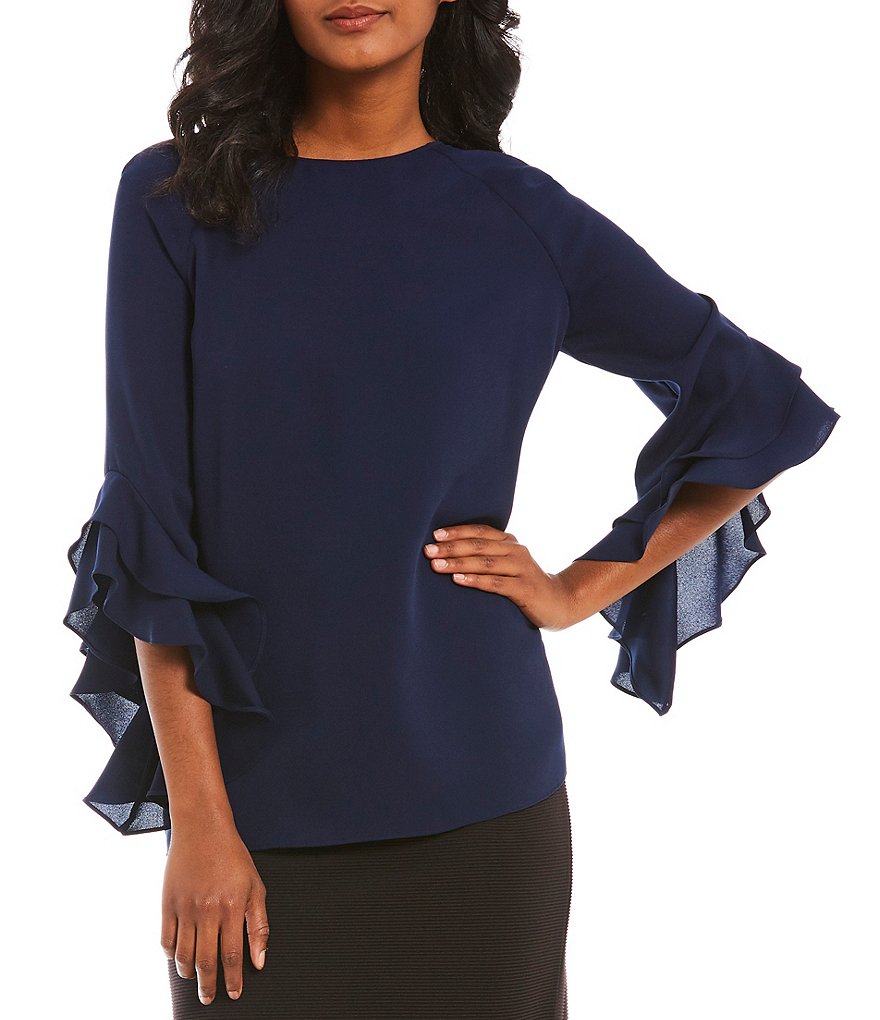 Cremieux Madelyn Georgette Ruffle Sleeve Blouse