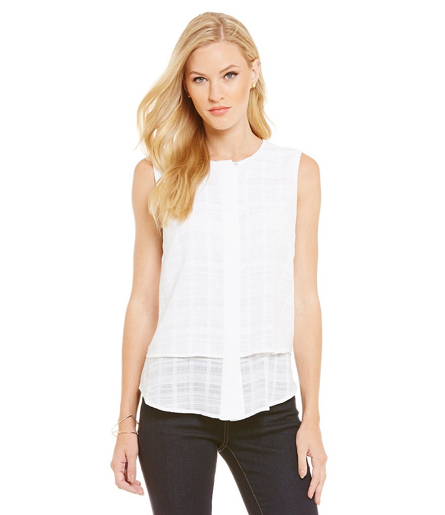 Cremieux Maria Overlay Sleeveless Blouse