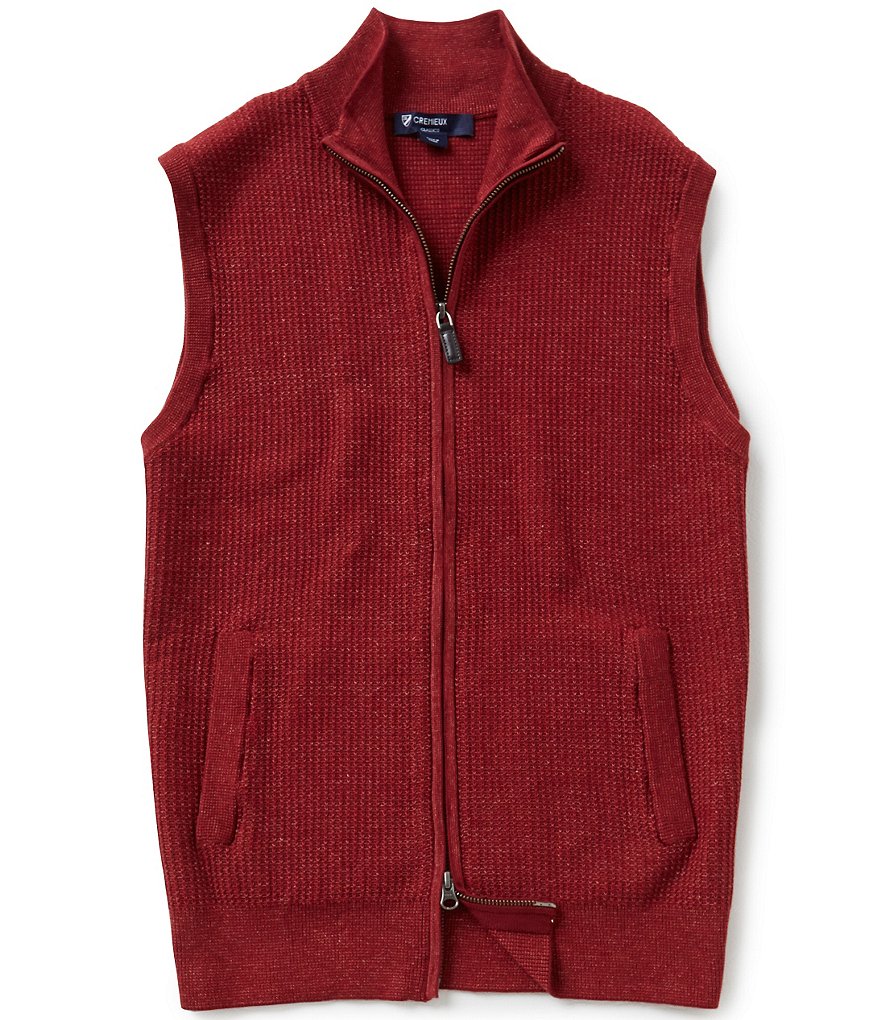 Cremieux Mockneck Zip Sweater Vest