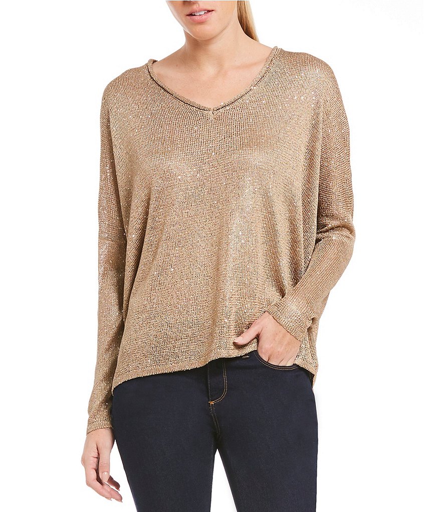 Cremieux Talan Sequin Knit Top