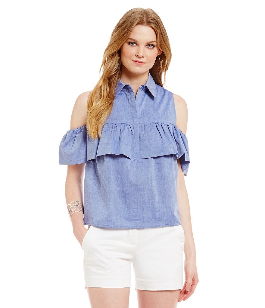 Cremieux Tara Cold-Shoulder Blouse