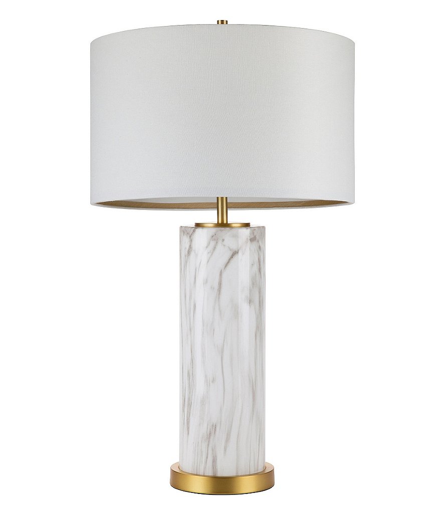 Cupcakes & Cashmere Marbled Glass Column Table Lamp