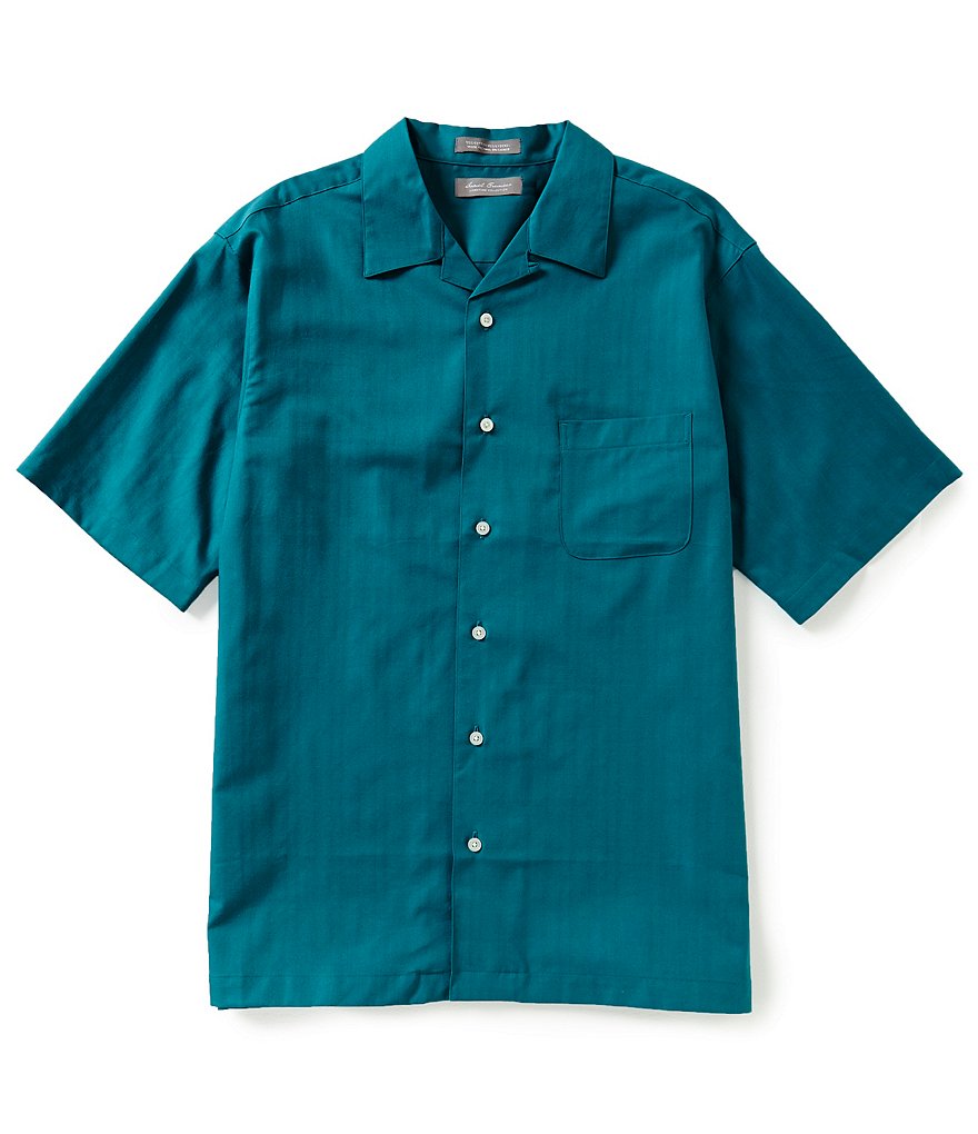 Daniel Cremieux Signature Short-Sleeve Solid Camp Shirt