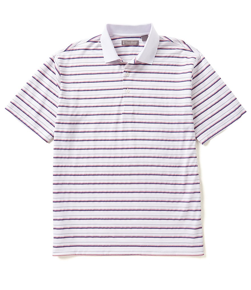 Daniel Cremieux Signature Short-Sleeve Horizontal Striped Pique Polo Shirt
