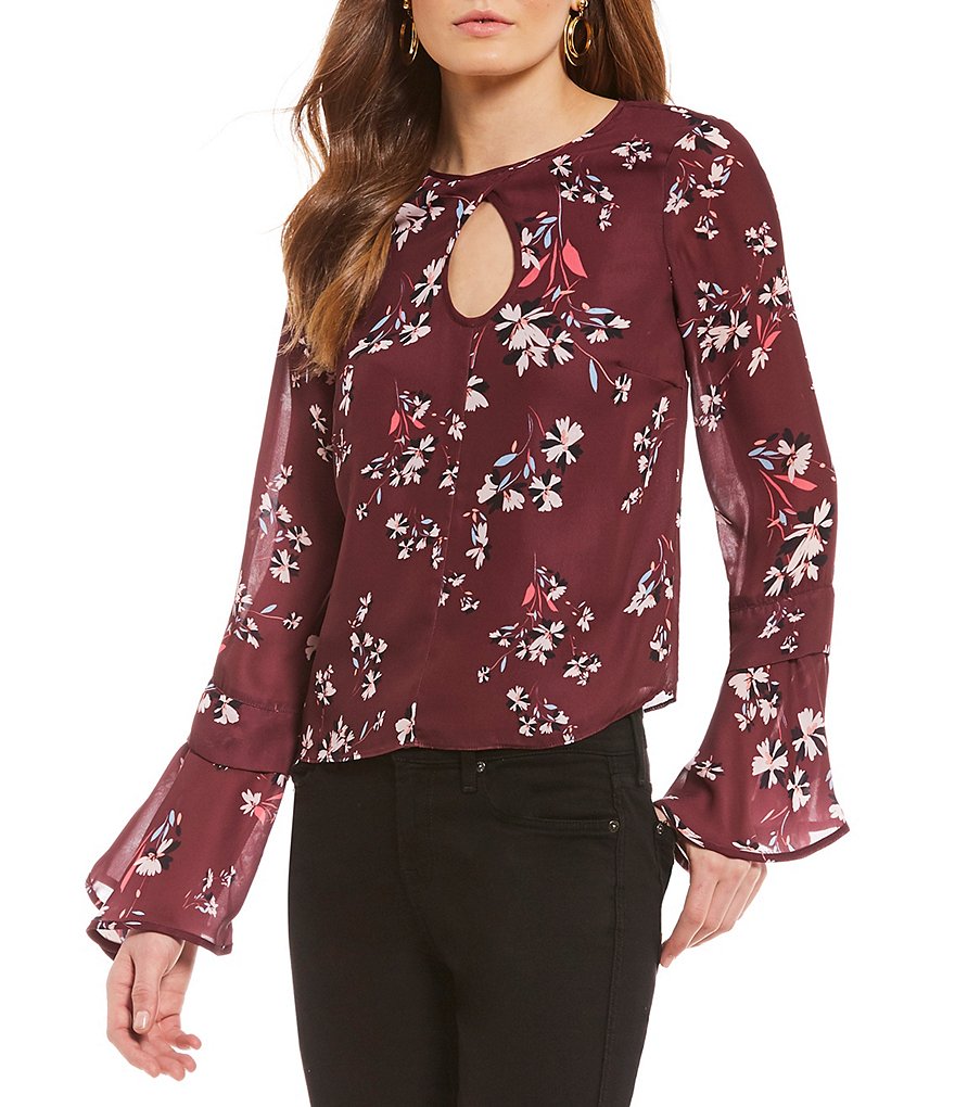 devlin Sonoma Floral Bell Sleeve Peasant Blouse