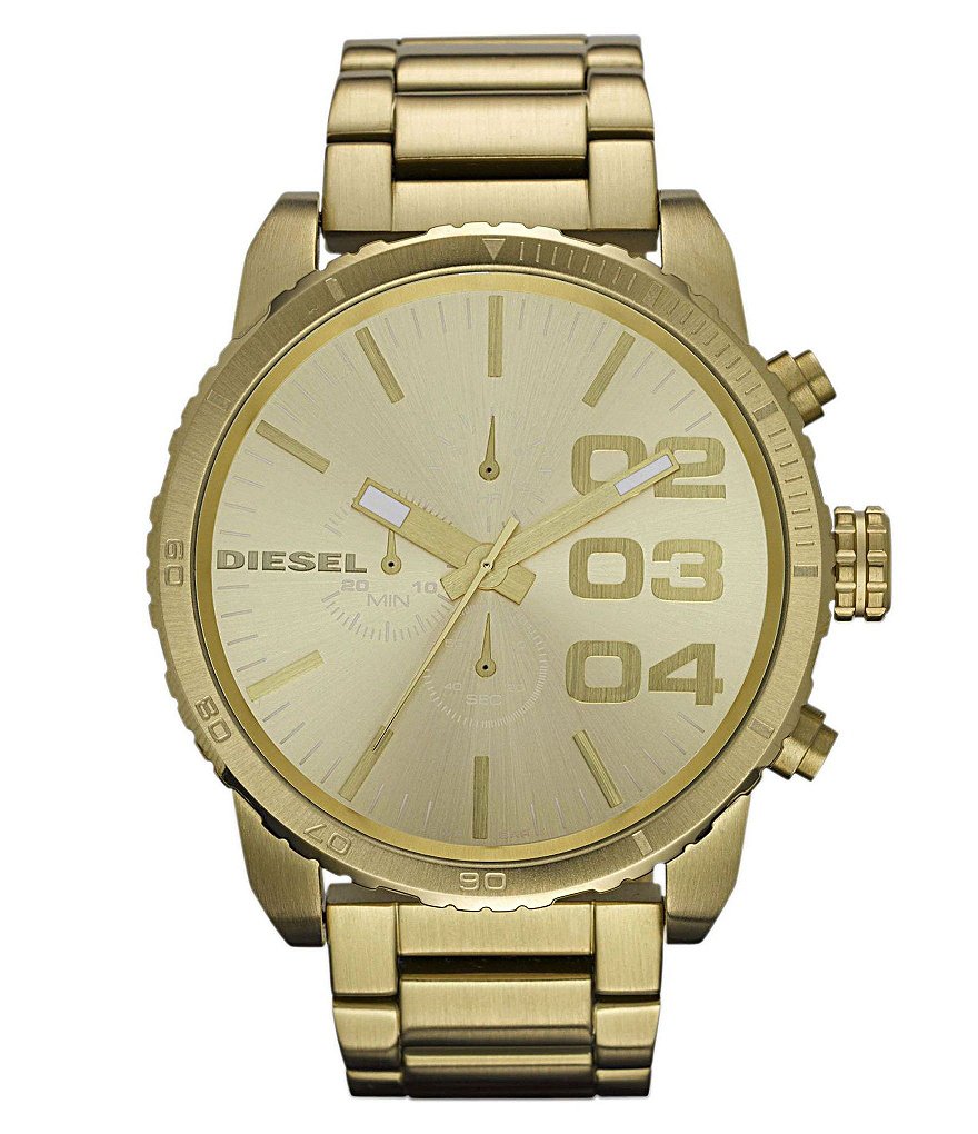 Diesel Goldtone Stainless Steel Bracelet Chronograph Watch