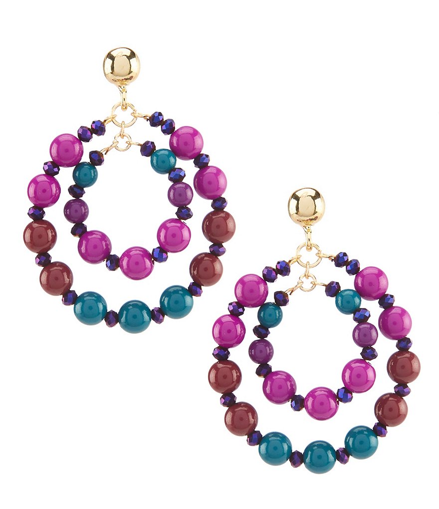Dillard's Beaded Loops Statement Earrings