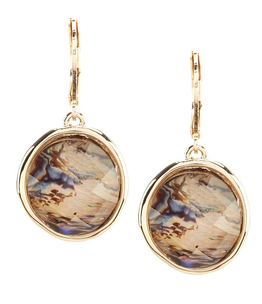 Dillard's Tailored Natural Stone Teardrop Earrings