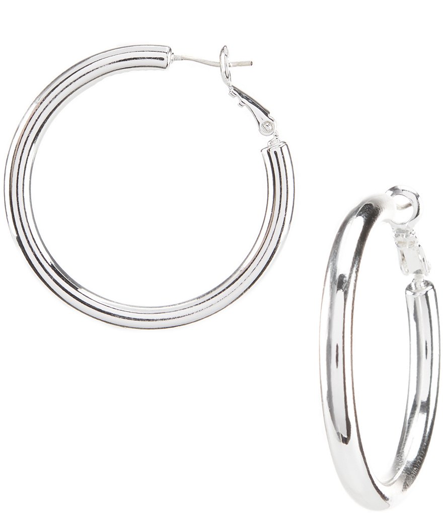 Dillard´s Tailored Thick Wire Hoop Earrings