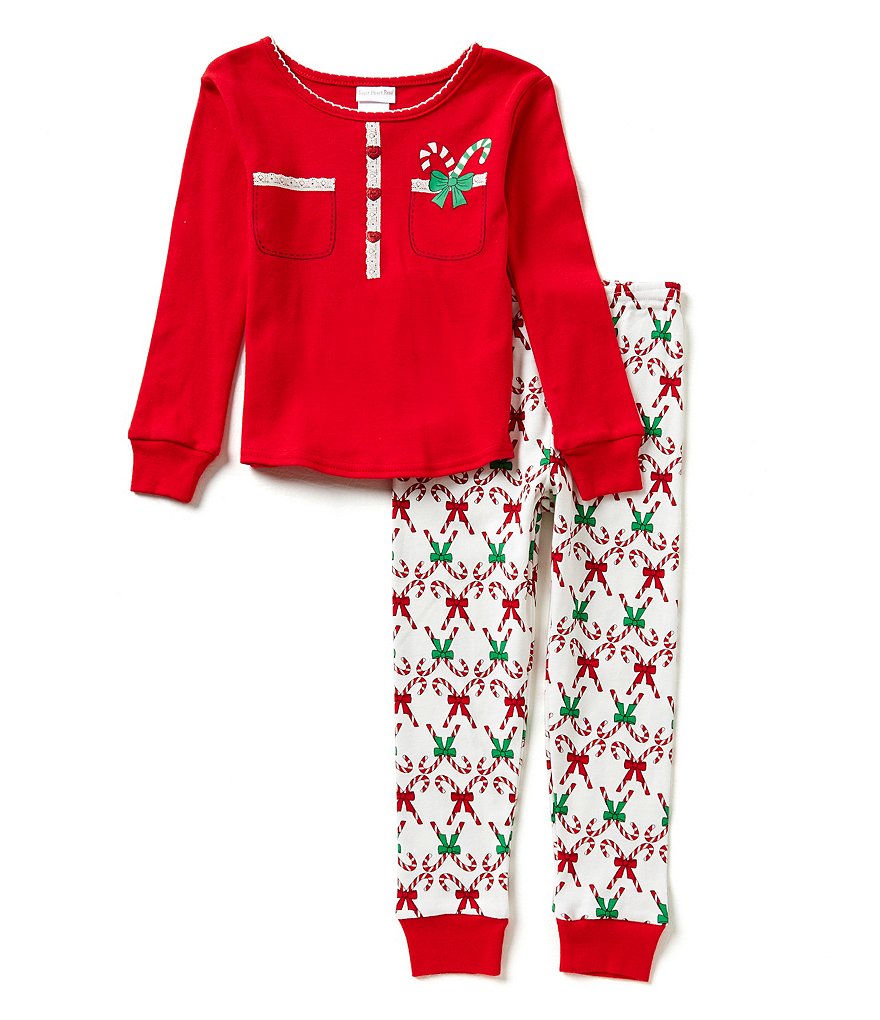 Sweet Heart Rose Little/Big Girls 6X-14 Candy Cane Pajama Top & Pants Set