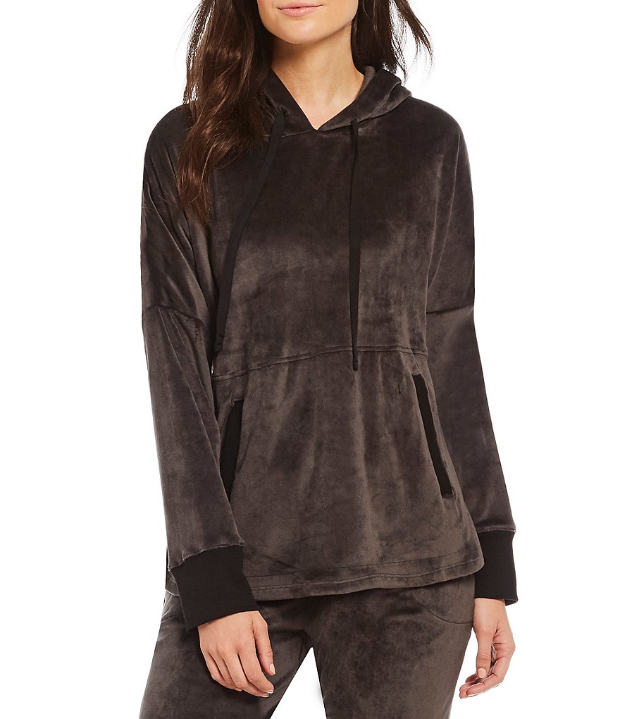 Donna Karan Plush Velour Sleep Hoodie