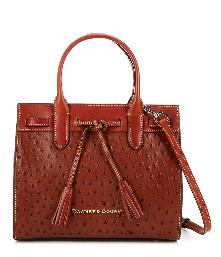 Dooney & Bourke Ostrich Collection Ariel Tasseled Satchel