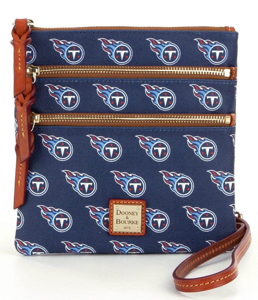 Dooney & Bourke NFL Collection Tennessee Titans Triple-Zip Cross-Body Bag