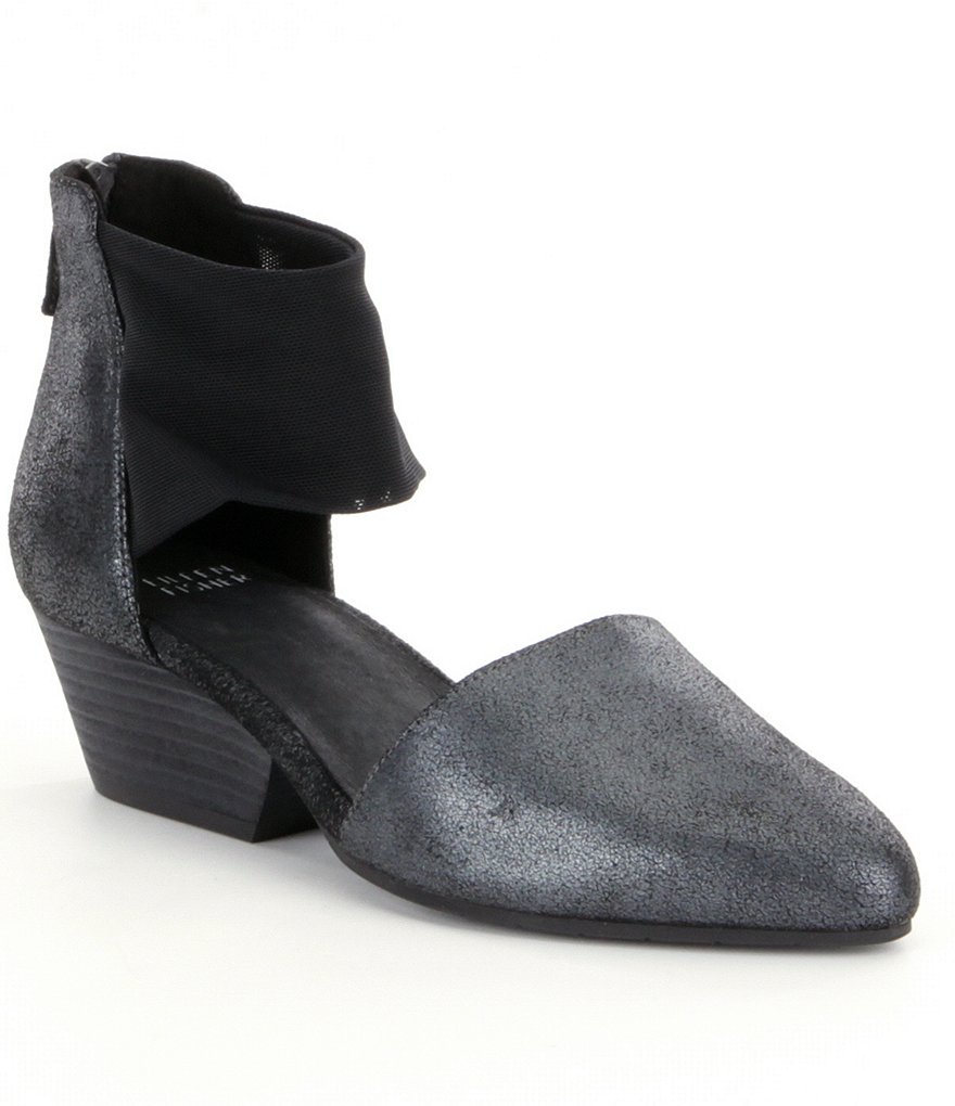 Eileen Fisher Fame Metallic Suede d´Orsay Pumps